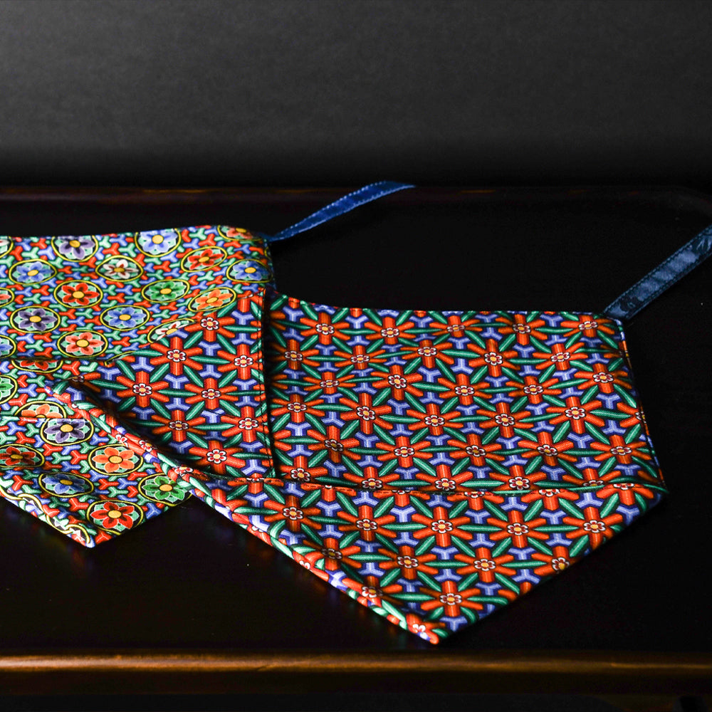 Bojagi Utensil Wrap – Dancheong Pattern (보자기 수저집 단청 패턴)