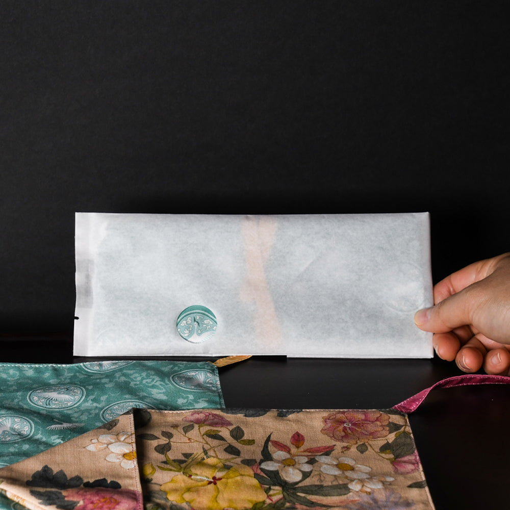 Bojagi Utensil Wrap – Dancheong Pattern (보자기 수저집 단청 패턴)