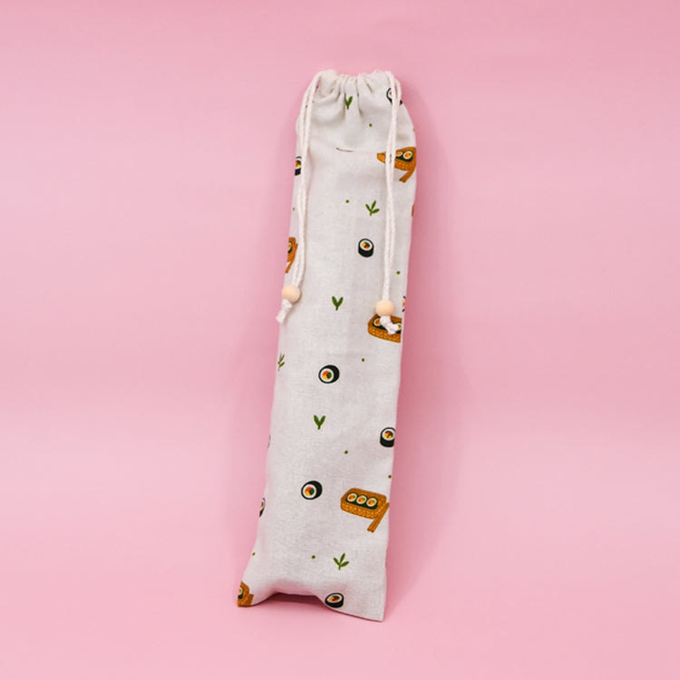 Kimbap Special Goods Set – Damyang Bamboo Mat & Handmade Linen Pouch (김밥 스페셜 굿즈 세트)