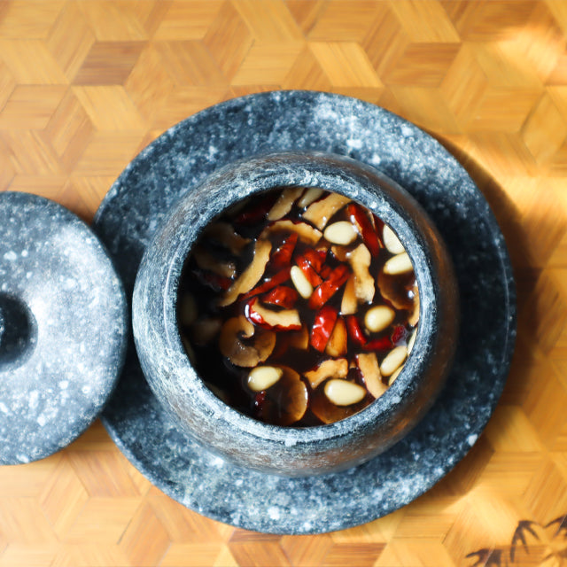 Jangsu Soapstone Tea Cup Set - Traditional Korean Gobdol Stoneware (장수 곱돌 찻잔 세트)